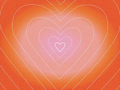 Valentines Day Gradient Heart adobe illustrator design flat gif gradient heart icon illustration love retro simple valentine day valentines