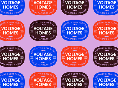 Voltage Homes Badge badge branding bright logo real estate realtor realtor logo voltage