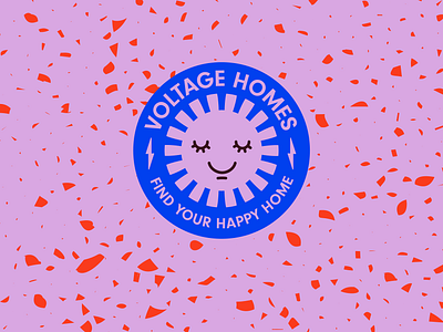 Voltage Homes Badge badge badge design brand branding bright happy logo real estate realtor sun voltage