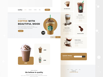 Coffee website landing page design coffe website coffee coffeeshop creative website design dribbble best shot ecommerce landing page landing page design online shop template template design trendy design ui design uidesign uiux design webdesign website website design website template