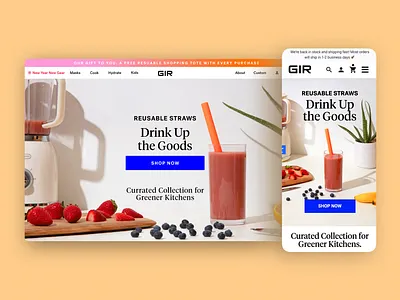 Desktop and Mobile Homepage desktop ecom home page landingpage mobile reussable shopify shopping sustainable ui ux web design