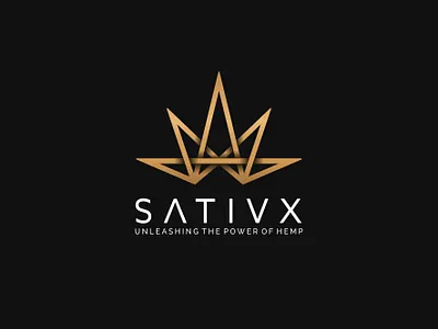 SATIVIX cannabis cannabis logo cbd design hemp logo marijuana thc
