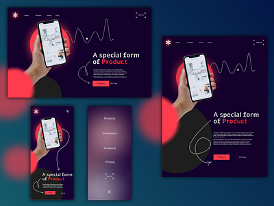 Responsive Web Design - Dark Mode dark mode design frontend design illustration interface pwa ui uiux design ux web design