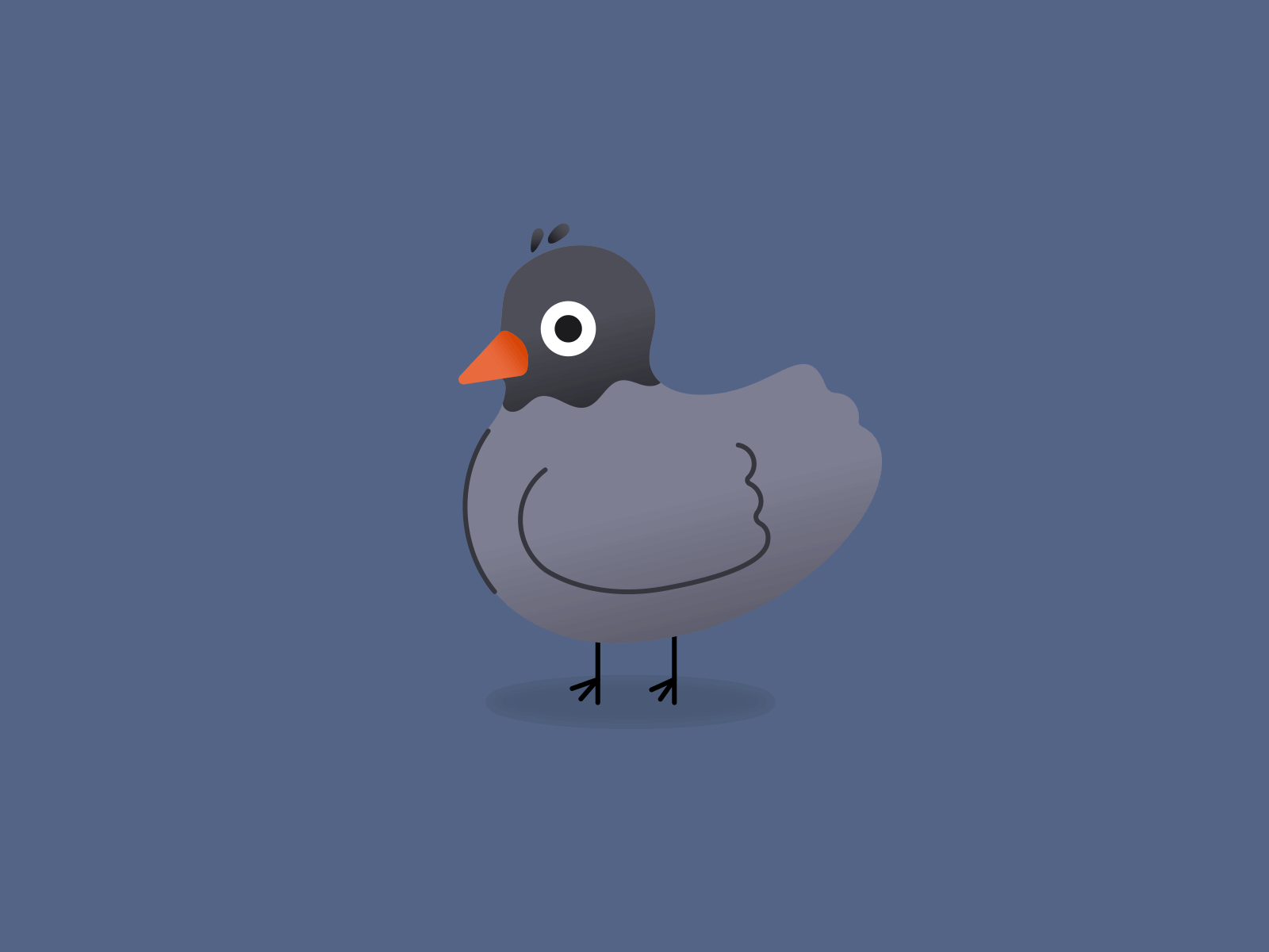 Bad Pigeon bird digital illustration gif illustration knife pigeon sketchy