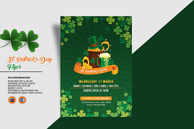 Saint Patrick’s Day Party Flyer invitation flyer ms word party flyer party invitation patricks day photoshop template saint paddy saint patricks saint patricks party flyer