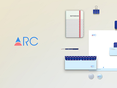 Arc logo design 2020 art blue logo brand identity branding creative design creative logo design graphic logo pattern logoinspiration logomark logomarks pattern pattern design pencil stationery store store design vector