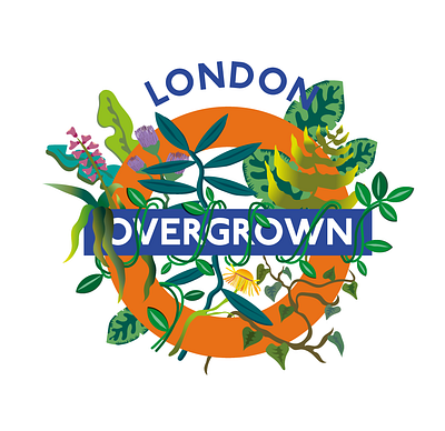 London Overgrown brand design branding design graphic art graphic design illustration illustrator logo typography vector