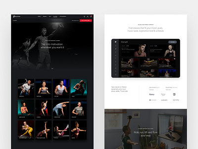 Peloton Classes Experience classes exercise fitness peloton ui design ux design web design