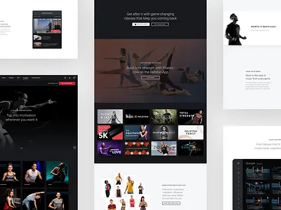 Peloton Classes Experience classes exercise fitness peloton ui design ux design web design