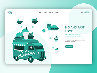 Street food ordering digital illustration food food illustrations food truck illustraion order food street food ui design