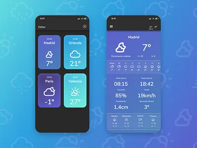 Weather App app design figma icon mobile ui weather