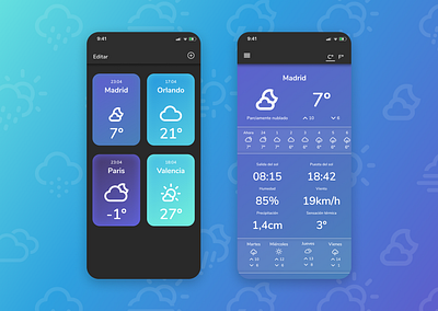 Weather App app design figma icon mobile ui weather