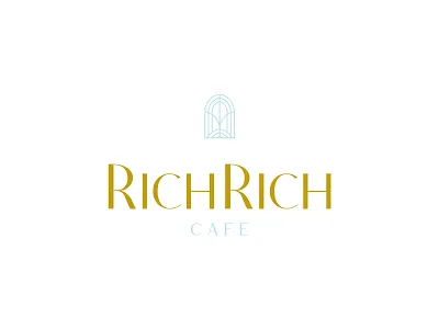 Rich Rich Cafe brand branding cafe coffee design food icon logo mark packaging