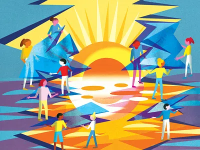 Collective Action for Social Justice bright color combinations bright colors editorial editorial illustration illustration jenn liv social justice toronto toronto illustrator