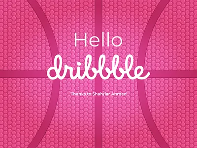 Hello dribbble Thanks to @Shahriar Ahmed dribbble hello illustration thanks
