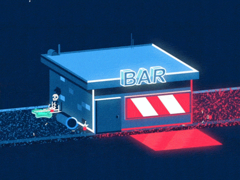Bar bar beer club dance death ecstasy loop mdma party skeleton
