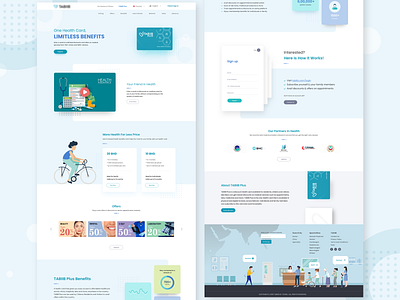 Landing Page - Health Card design doctor doctor app doctor appointment doctors health illustration illustrator minimal offers typography ui ux vector web web design webdesign website website design