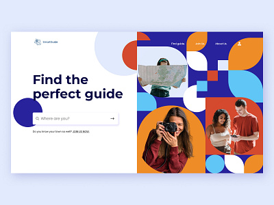 Find your guide colorful guide happy searching ui ui ux ui design uiux web design website website design websites