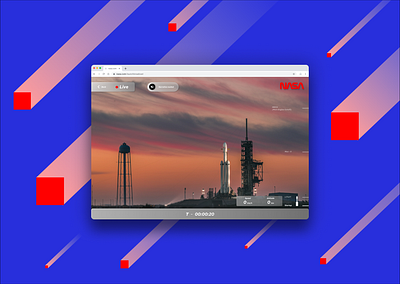 Nasa's Launch Broadcast dailyui glassmorphism ui ux web