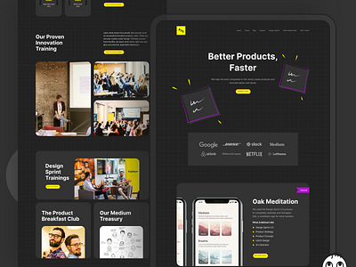 AJSmart Redesign - Dark Mode collaboration design homepage homepage design landing page layout minimal service ui ux user interface web design website