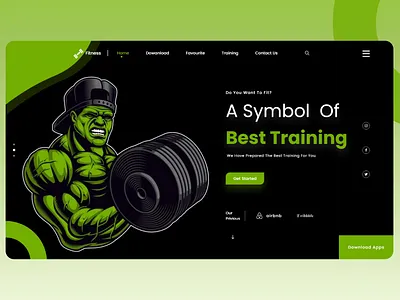 fitness gym landing page concept exploration fitness gym header hero landingpage minimal online training personal trainer ui uidesign ux web web design website