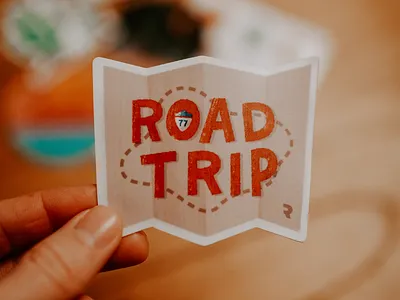 Road Trip Stickers branding christian church gospel handtype matte mission prayer prayerroadtrip rise roadmap roadtrip route seriesbranding stickerpack stickers texture