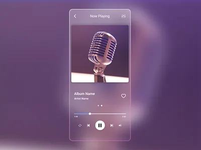 Music Player 009 app daily ui 009 daily ui challenge dailyui dailyuichallenge design figma glassmorphism illustrations minimal music music app ui music player ui ui ux ux