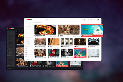 Youtube Redesign adobe adobe xd design figma red typography ui ui ux ui design uidesign uiux ux ux ui ux design website design white whitespace youtube youtube redesign youtube ui