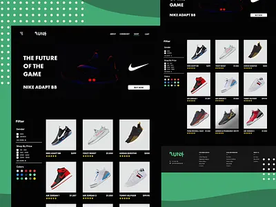 RUN - Shoe Online Store branding design footwear design jordan landing design landing page landing page design minimal nike nike air running store ui web web design webdesign