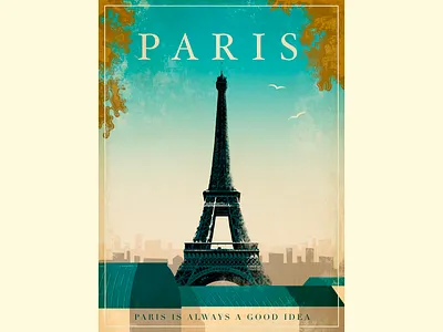 Vintage Paris Poster art tutorial city art drawing eiffeltower illustration paris poster art procreate procreate app procreate art procreate brushes procreate tutorial procreateapp tutorial vintage logo vintage poster vintage posters