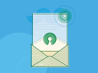 Open Source Letter bonsai brand envelope icons illustration letter line art mail open source