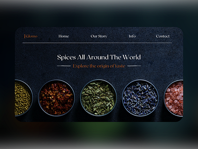 Spices Informational Site concept design landing page landing page concept landing page design landing page ui ui uidesign ux uxdesign