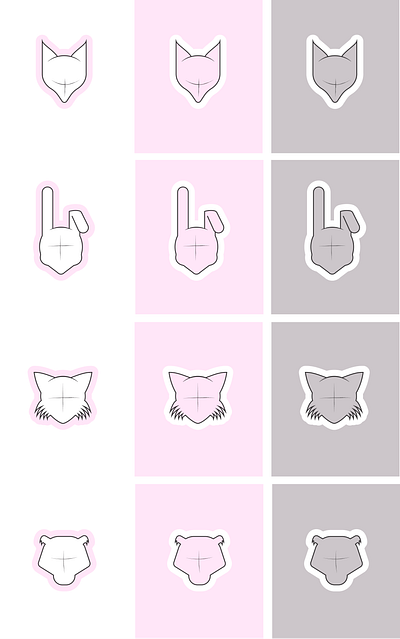 Animals 1 animals bear bunny cat cute design experimental fox illustration minimalism