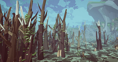 Hubs On A Trees 3d assets envoirnment illustration landscape lowpoly swamp unity