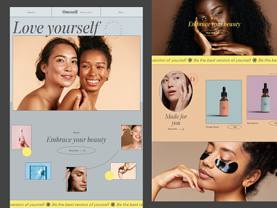 Oneself Website brand identity branding logo shop ui ui design ux web web design website