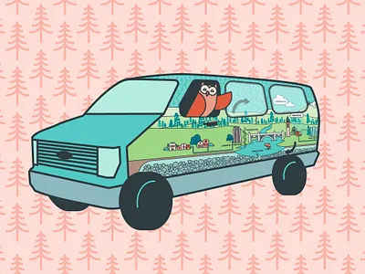 Water Wise Spokane Van Sticker badge branding design flat icon illustration logo logotype typography vector