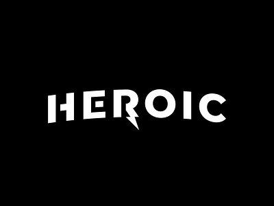 Heroic design designer designinspiration graphic design graphicdesign hero heroic lightning logo logodesign logotype minimal strength type typeface typo typographic typography logo typography logotype typographydesign