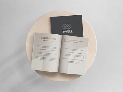 Dwell Journal - Prayer Journal book book cover book design book designer book mockup book mockups booklet booklet design brand identity branding branding design journal journal design logo design logo design concept ministry logo prayer journal