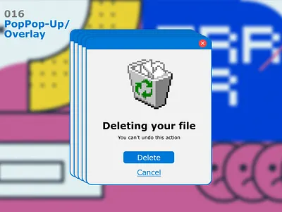 016 Pop-Up / Overlay dailyui overlay popup retrowave ui uichallenge window