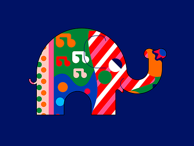 2021´s SPIRIT color palette elephant illustration ilustración jhonny núñez vector