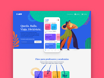 Flow Website app branding design illustraion mark minimal ui vector visual design web webdesign website