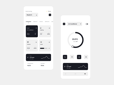 Smart Home App app casa controller house intelligent interface smart smart home smarthome ui uiux