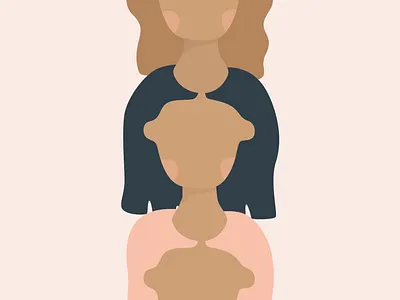 Feminine Totem Pole creative creative design design flat illustration minimal vector