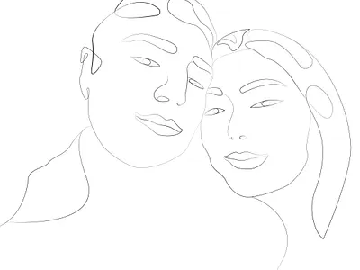 Couple one line art bestdesigner bestgraphicdesigner happyvelentineday illustration lineart one line art vector velentine velentineday