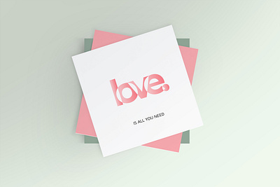 Love is all you need card design dribbbleweeklywarmup love ua ukraine valentine day vector weekly challenge weekly warm up