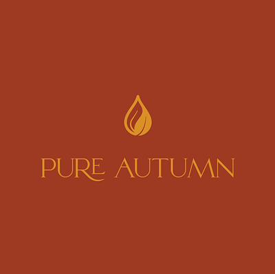 Pure Autumn Logo branding design identity illustration layout logo logo design print typography vector