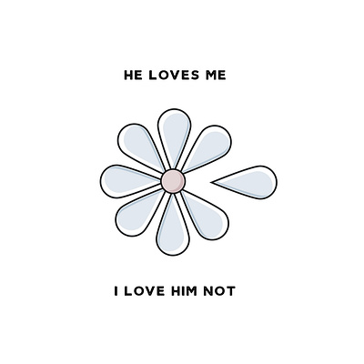 I love him not ♡ design dribbbleweeklywarmup highlights holiday icon iconography illustration illustrator love minimal muted muted colors pastels shading shadows valentine valentinesday vector