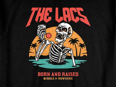 Holiday artwork bandmerch beach bodilpunk branding clothing drawing holiday illustration merchandise pointillism skull skull art summer tattoo