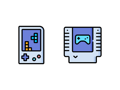 Retro Gaming Icon 90s cartridge game graphic design icon illustration retro tetris ui