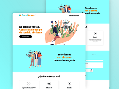 Chatbot Sales designer websites figma design landing page one page ui ux website design
